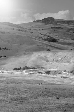 Çiçekli alanları gündoğumu