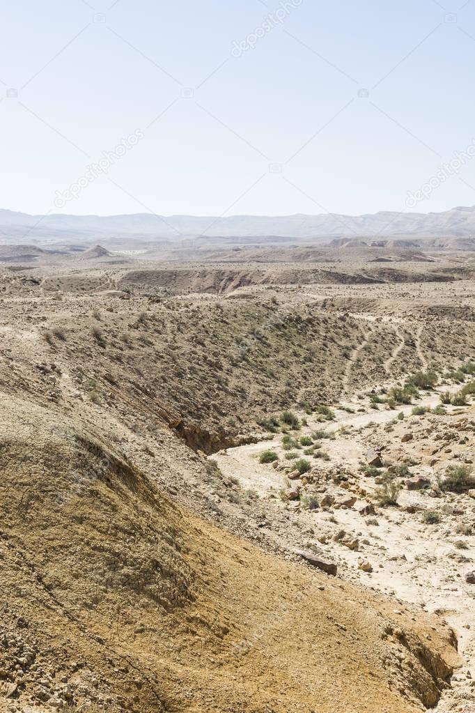 Dusty mountains in Israel desert