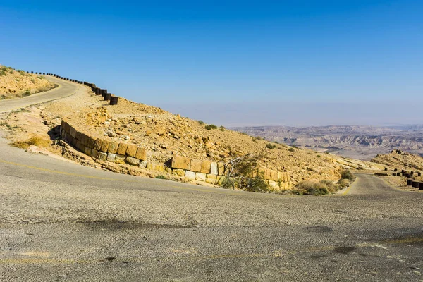 Weg van de woestijn in Israël — Stockfoto