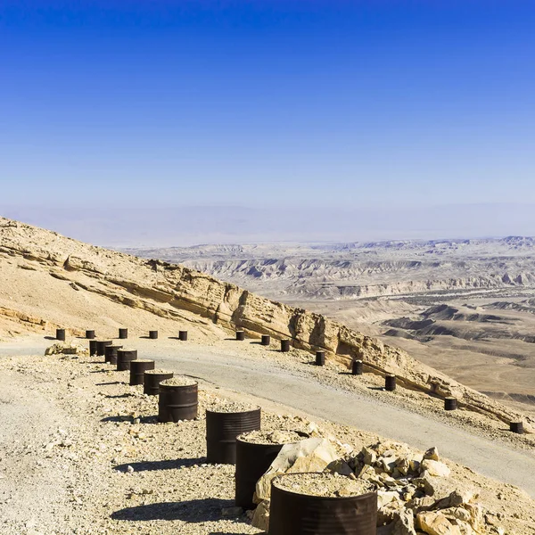 Weg van de woestijn in Israël — Stockfoto