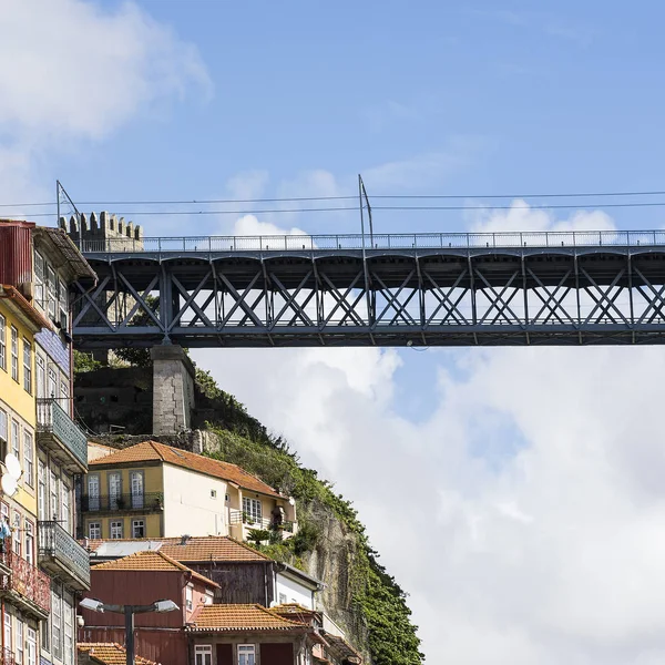 Pont Construit Par Eiffel Sur Bacground Centre Historique Ville Porto — Photo