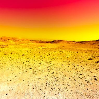 İsrail renkli çöl.