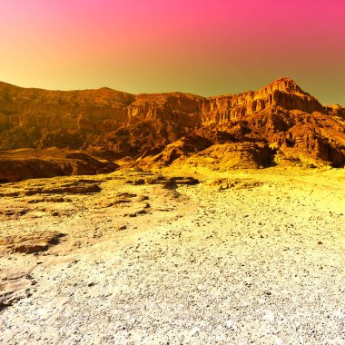 İsrail renkli çöl.