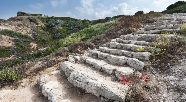 Remnants of the stairs