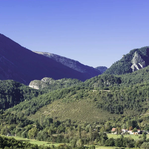 Alpine Landscape Alpes Haute Provence Department Southeastern France Neighborhoods Medieval — Stock Photo, Image