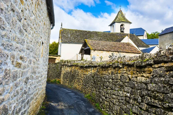Cemetery Street Medieval City Auxillac France Auxillac Commune Lozere Department — Stock Photo, Image