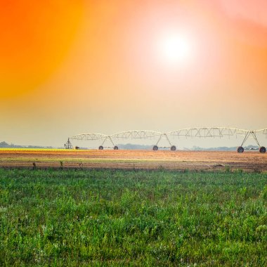 Yağmurlama sulama sistemi işleminde