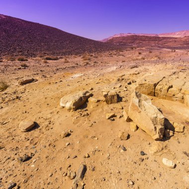 Çölde fantastik gündoğumu.