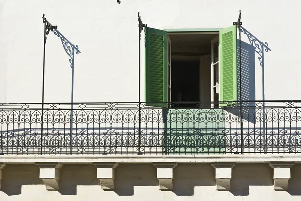 Building Traditional Colorful Maltese Balcony Historical Part Valletta Window Facade — Stock Photo, Image