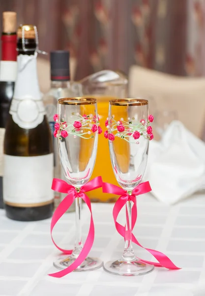 婚礼香槟杯 — 图库照片