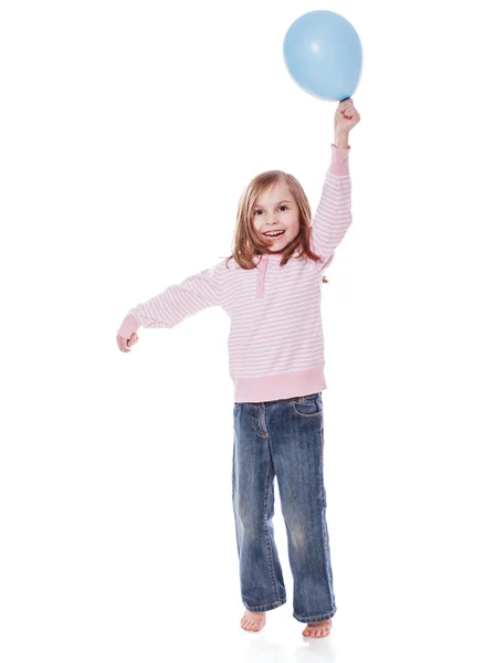 Girl Holding Balloon — Stock Photo, Image