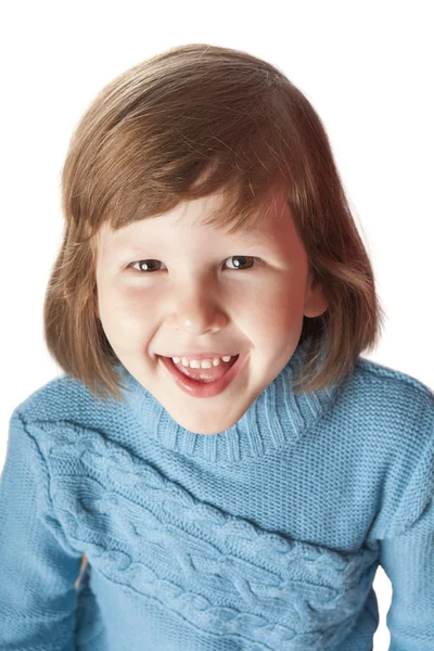 Happy pět let dívka smích — Stock fotografie