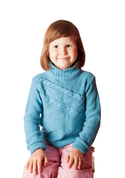 Щаслива п'ять років дівчина — стокове фото