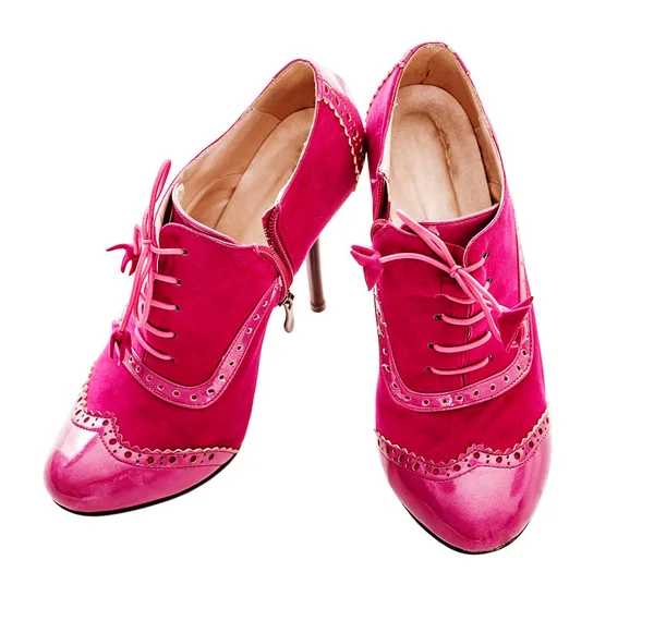 Pink suede shoes — Stock Photo, Image