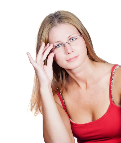 Mujer resolviendo problemas — Foto de Stock