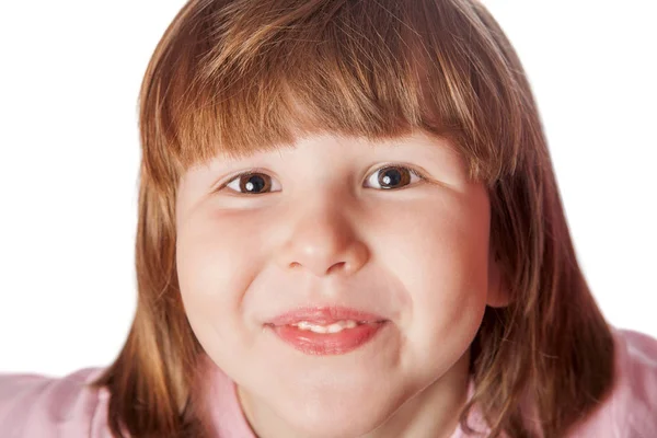 Menina muito feliz headshot — Fotografia de Stock