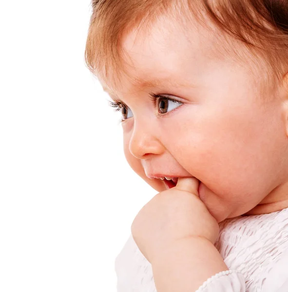 Girl sucking finger — Stock Photo, Image