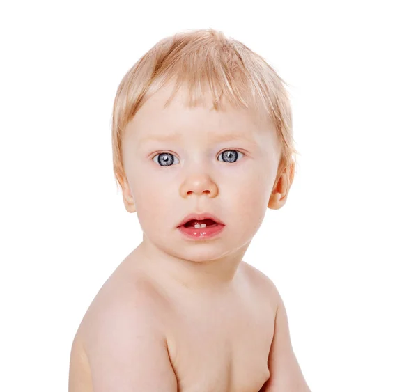 Blond babyjongen — Stockfoto