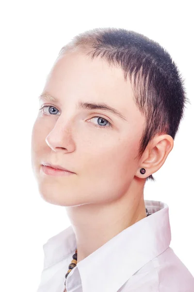 Woman with short hair — Stock Photo, Image