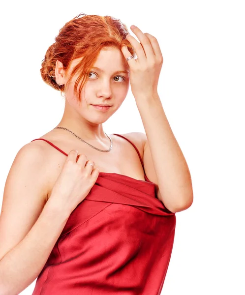 Beautiful redhead lady — Stock Photo, Image