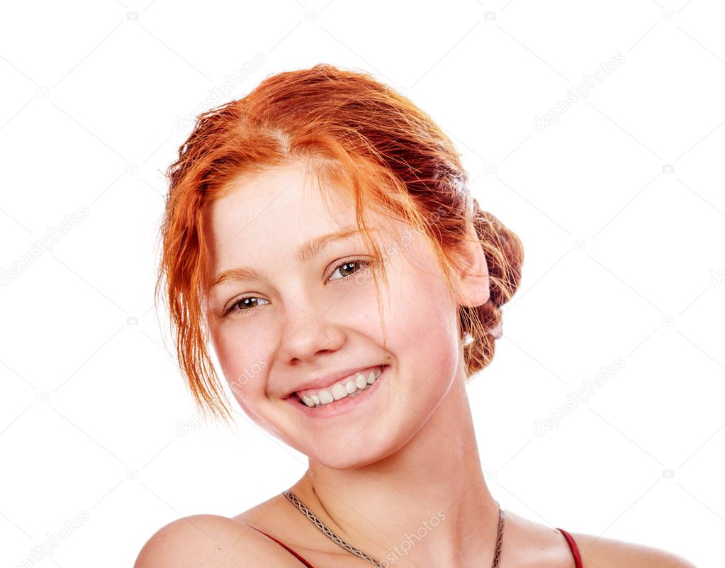 young redhead woman
