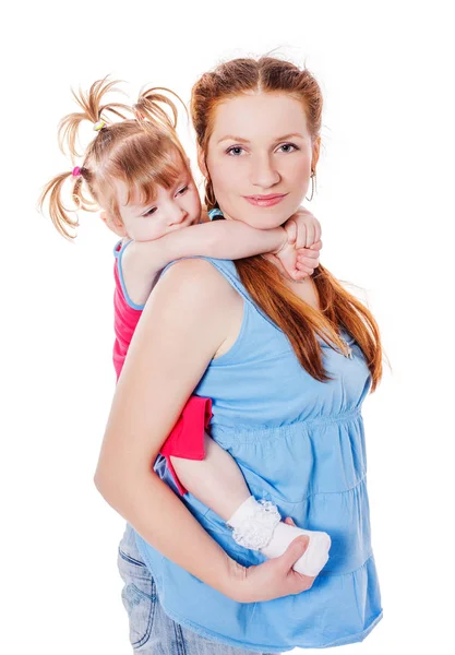 Ana holding kız — Stok fotoğraf