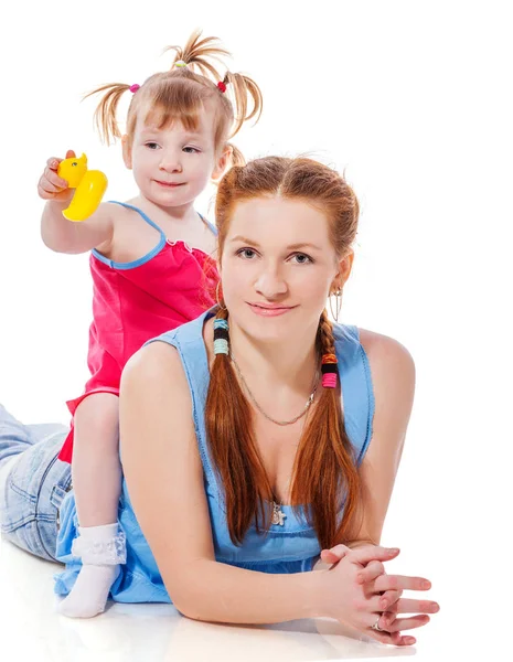 Moeder spelen met kind — Stockfoto