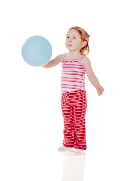 Girl Holding Balloon — Stock Photo, Image