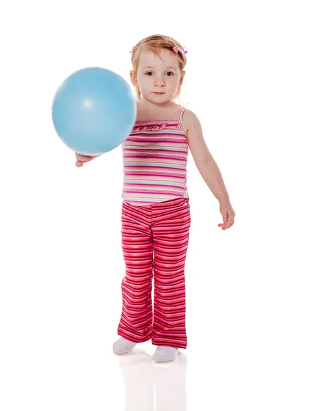 Girl Holding Balloon — Stock Photo, Image