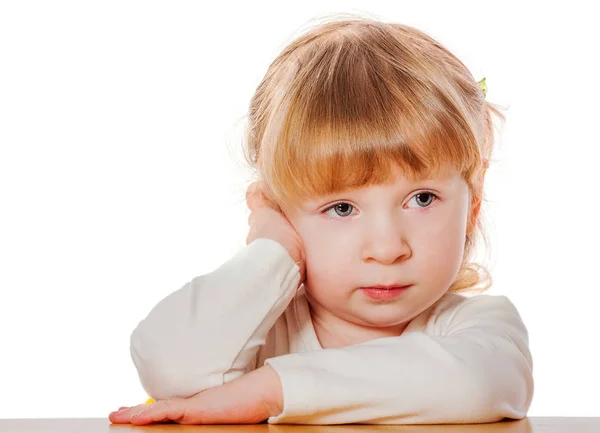 Pensive little girl Stock Photo