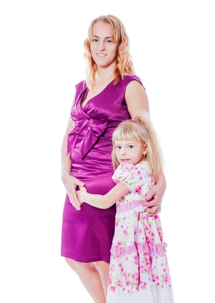 Daughter holding mother — Stock Photo, Image