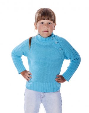 Kendine güvenen küçük bir kız