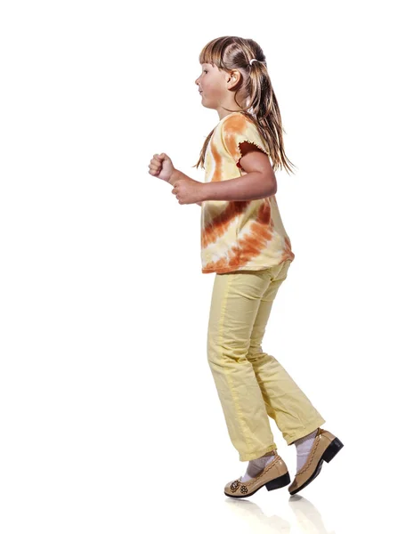 Little girl walking — Stock Photo, Image