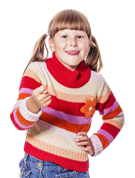 Girl Pulling faces — Stock Photo, Image
