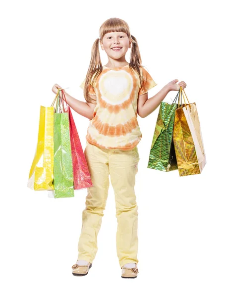 Fille avec des cadeaux — Photo