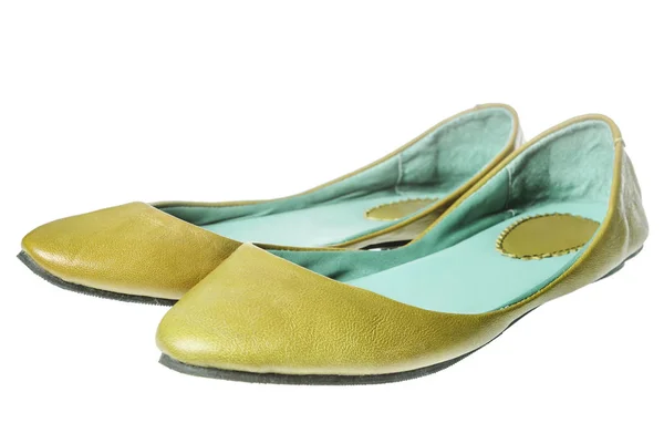 Yellow flat shoes — Stock Photo, Image