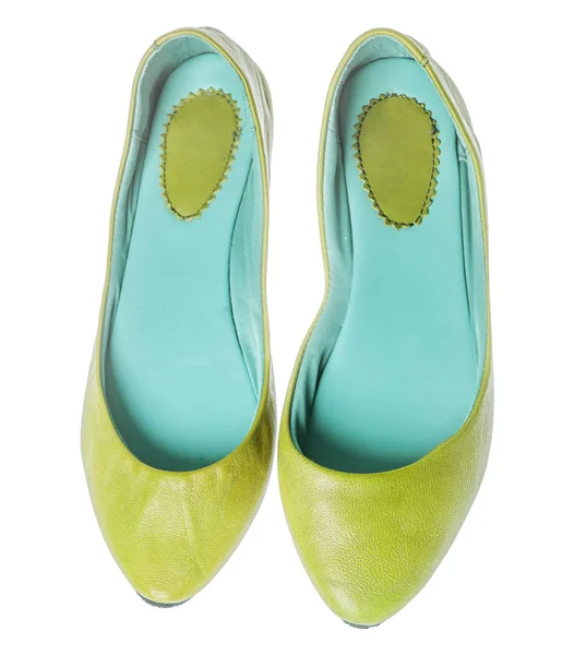 Žluté ploché boty — Stock fotografie