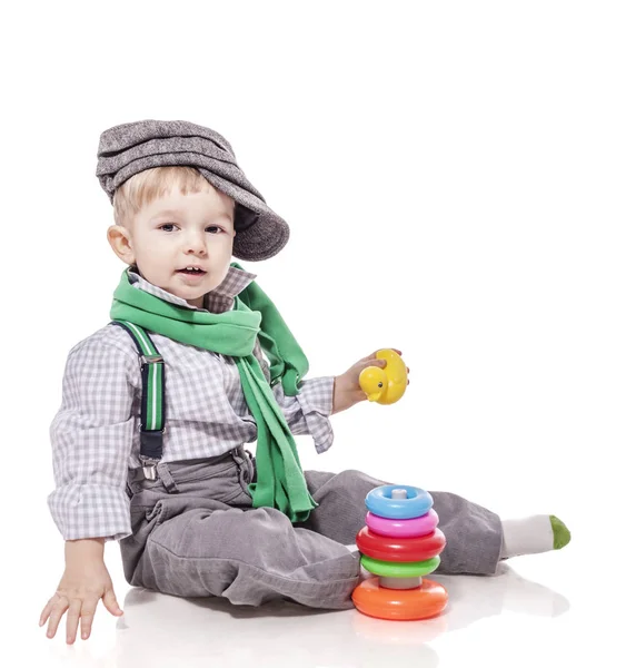 Toddler boy playing — Stock Photo, Image