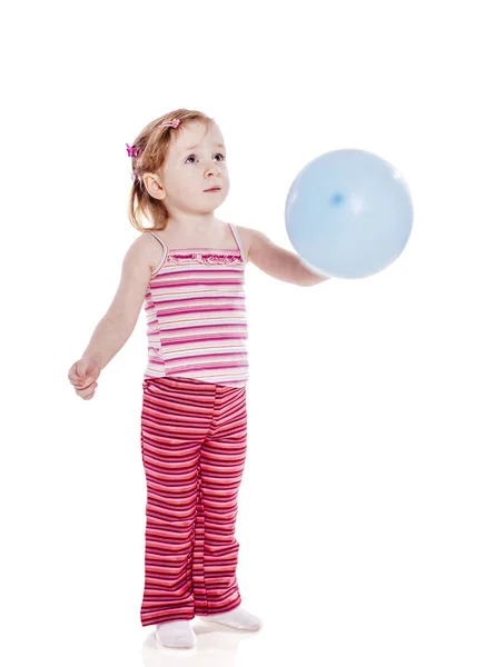 Chica sosteniendo globo — Foto de Stock