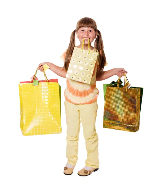 Girl with presents — Stock Photo, Image