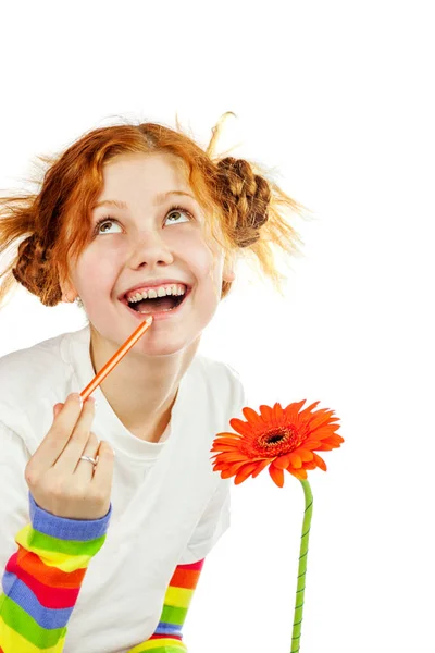 Funny artist girl — Stock Photo, Image