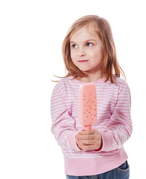 Girl holding ice-cream — Stock Photo, Image