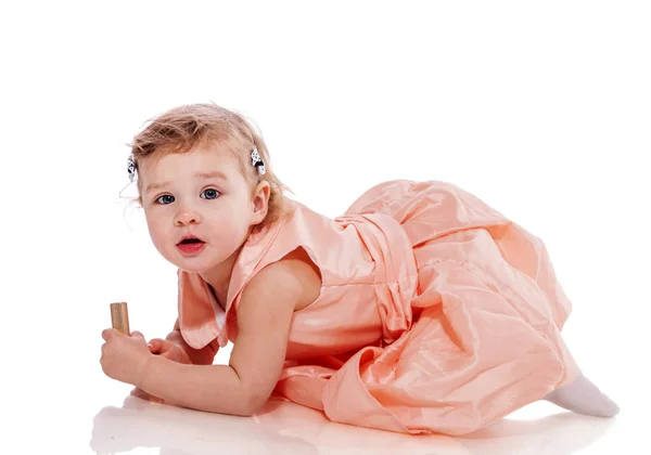 Little girl crawl — Stock Photo, Image