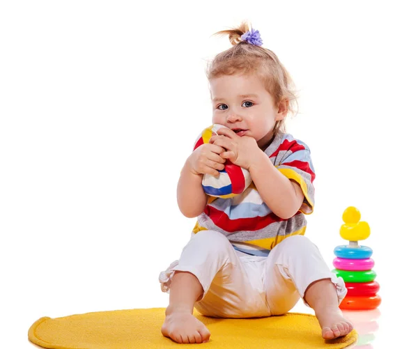 Barn girl spela — Stockfoto