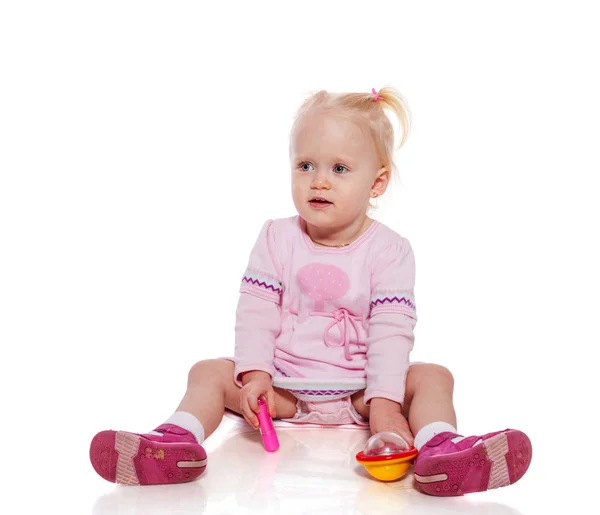 Little girl sitting — Stock Photo, Image