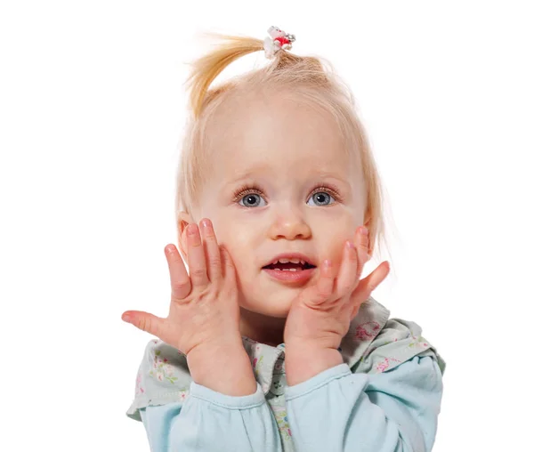 Excited girl headshot — Stock Photo, Image