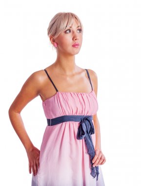 genç bir kadın kılığında