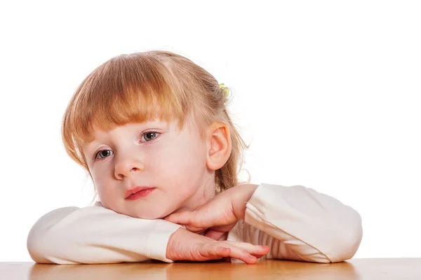 Pensive little girl — Stock Photo, Image