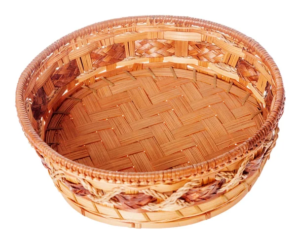 Cesta de madera aislada — Foto de Stock