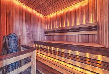 Doğal ahşap Sauna Oda iç Fin ısı banyo